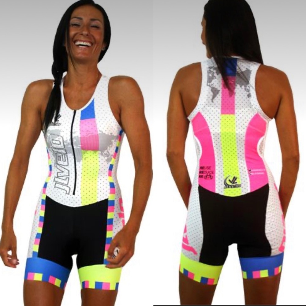 NWT JLVelo Tribal Globe Elite Triathlon Suit